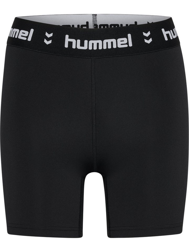 hummel Trainingstights HMLPULSE MID WAIST SHORT TIGHTS mit fluorfreien, wasserbasierten Drucken, enge Passform