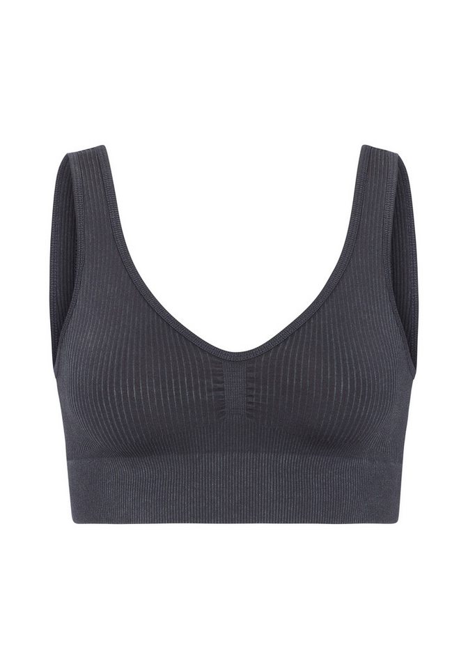 LASCANA Sporttop mit Rippstruktur und abgerundeten V-Ausschnitt Bild 3