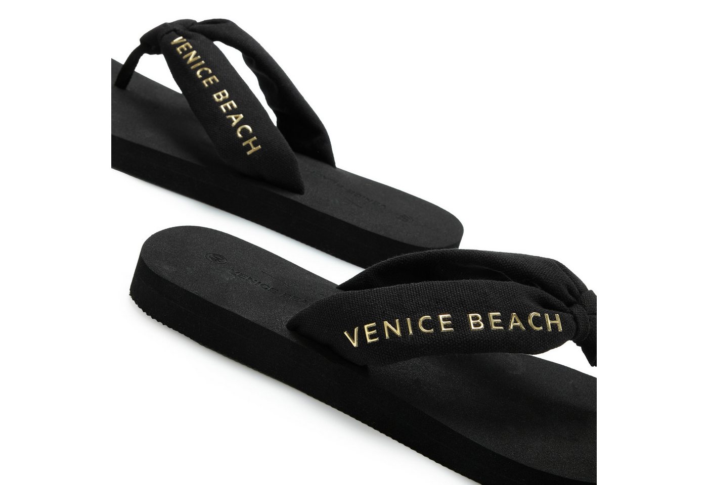 Venice Beach Badeschuhe, Badelatsche, Flip Flop, Sandale, Pantolette, Sommerschuhe Badezehentrenner NEU Zehentrenner mit wasserabweisender und leichter Sohle VEGAN