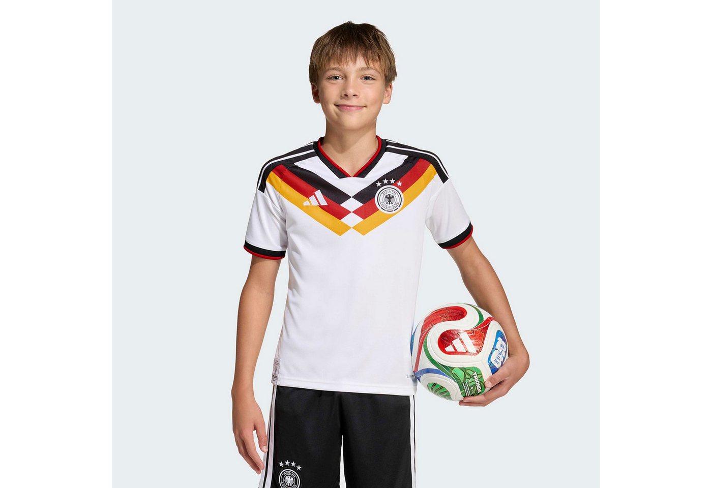 adidas Performance Fußballtrikot DFB H JSY Y für Kinder, mit Rundhalsausschnitt, ohne Verschluss Bild 2