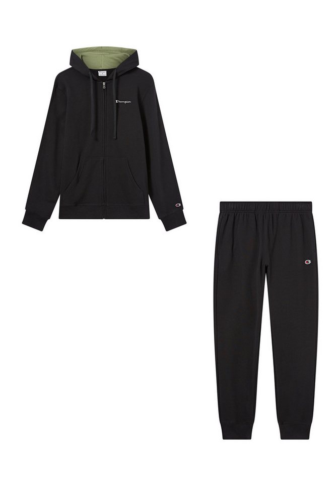 Champion Jogginganzug Terry Hooded Full Zip Sweatshirt (2-tlg), 2-teiliges Set, mit Kapuze, aus Baumwolle und Polyester