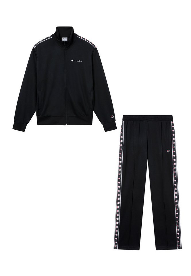 Champion Trainingsanzug Interlock Tracksuit (2-tlg), mit Stehkragen, zweiteiliges Set, aus New Poly Interlock, gerader Saum