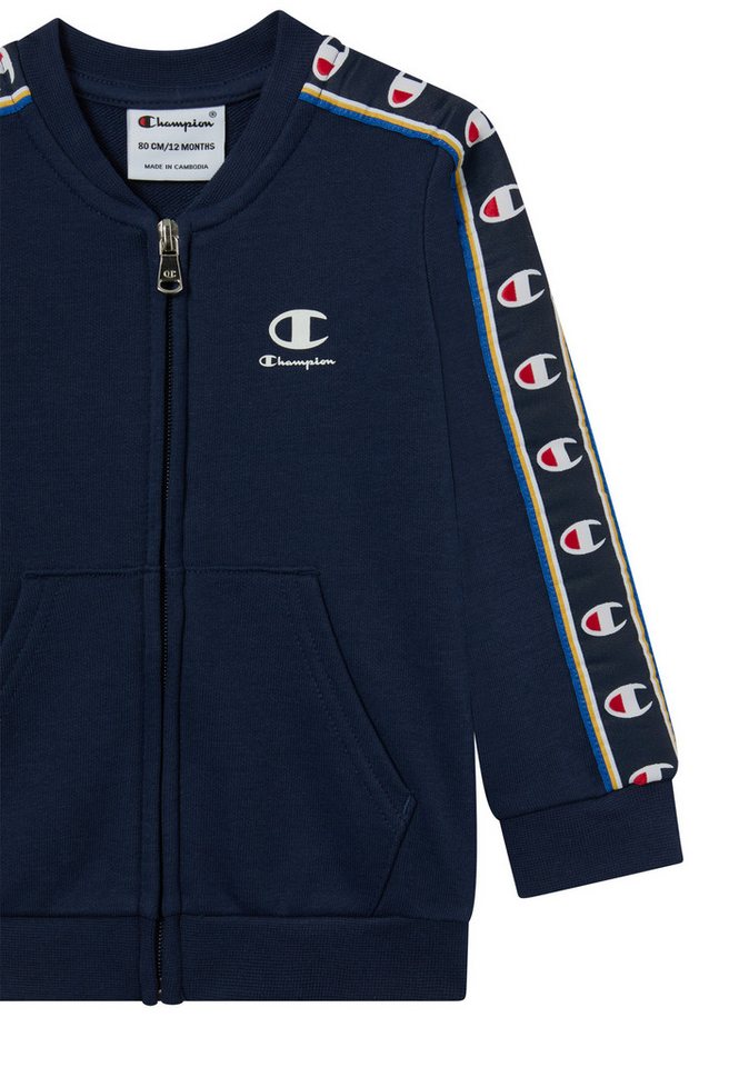 Champion Trainingsanzug Sports-inspired Toddler Terry Full Zip Sweatsuit with tape detailing (2-tlg), Zweiteiliges Set, mit Reißverschluss, aus Baumwolle und Polyester Bild 3