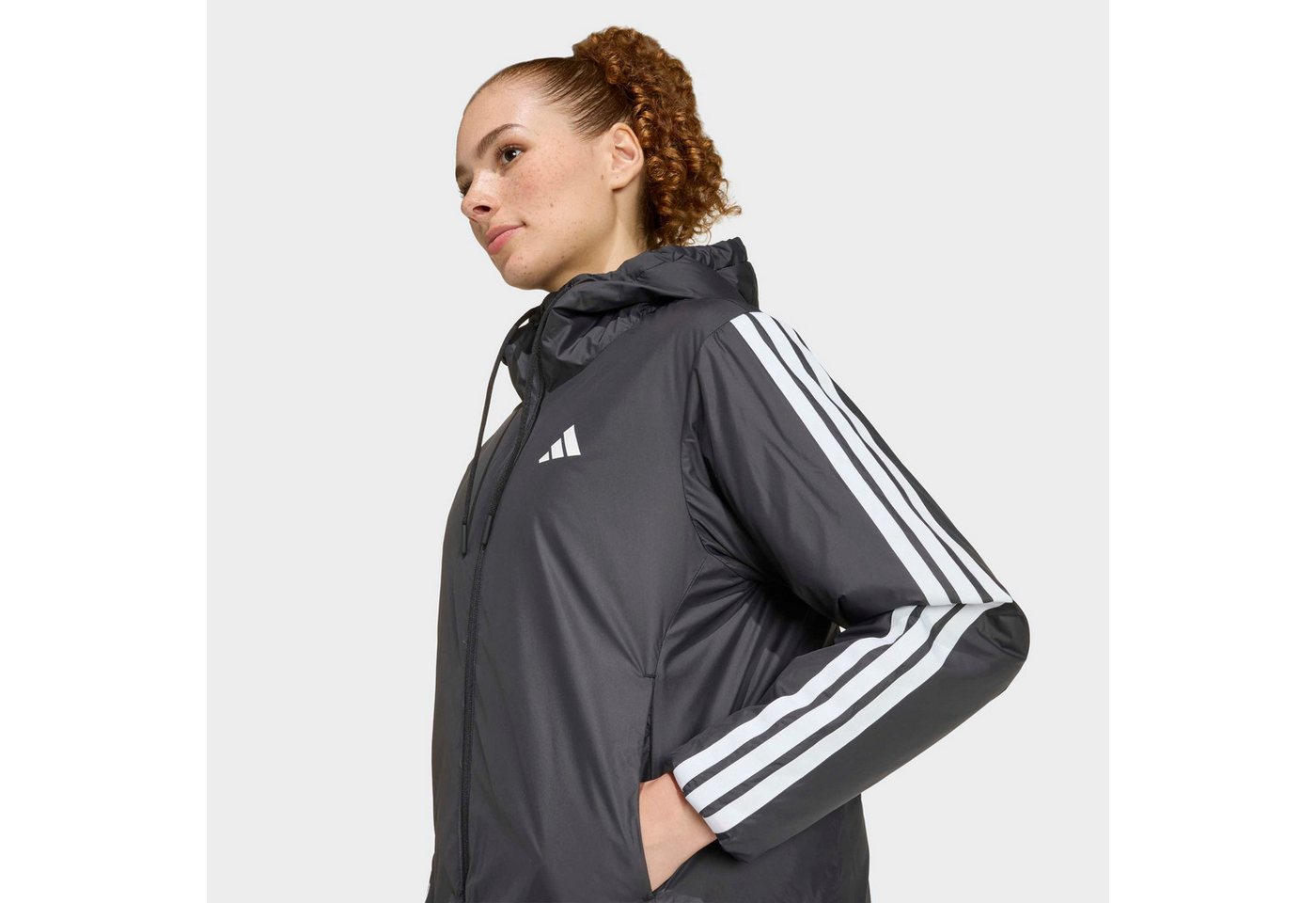 adidas Sportswear Outdoorjacke ESSENTIALS CLIMAWARM 3-STREIFEN MIT KAPUZE für Erwachsene, mit Kapuze, wasserabweisendes Finish Bild 3