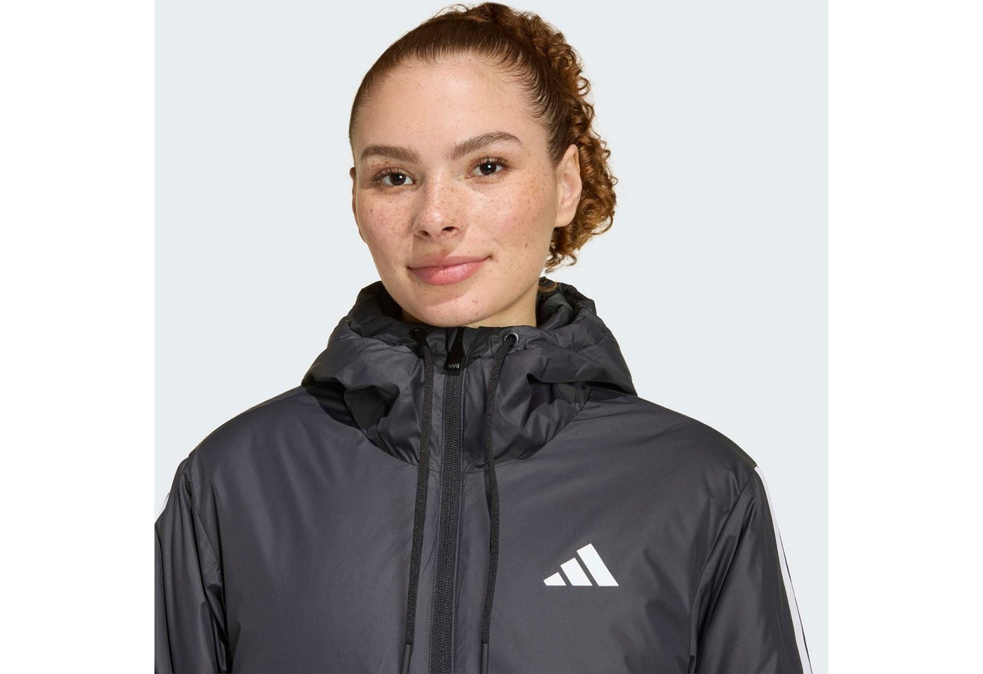 adidas Sportswear Outdoorjacke ESSENTIALS CLIMAWARM 3-STREIFEN MIT KAPUZE für Erwachsene, mit Kapuze, wasserabweisendes Finish Bild 4