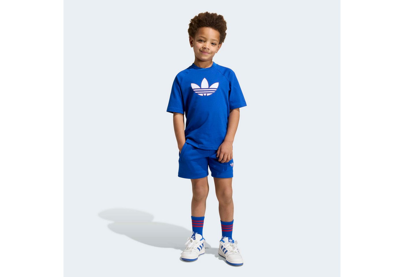 adidas Originals Trainingsanzug LOCKERES KURZES -SET MIT TREFOIL (2-tlg), für Kinder, mit 2 Teilen, aus Baumwolle, neutraler Schnitt Bild 5
