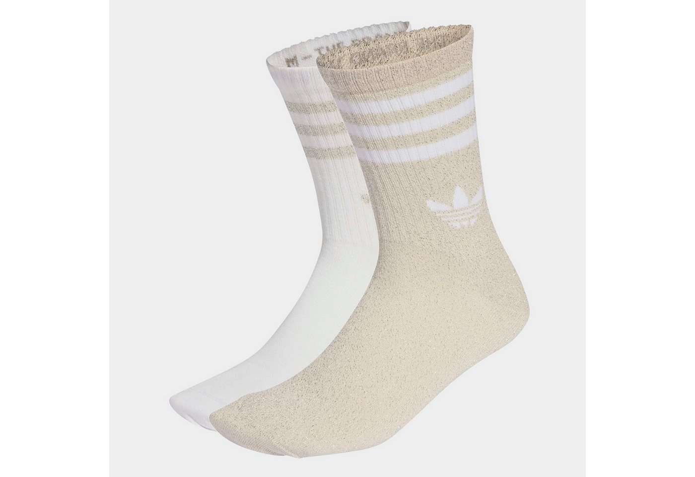 adidas Originals Sportsocken 3S GLITTER CR 2 (2-Paar) für Laufen, mit Rippbündchen, mit Glitzer auf 3-Streifen und Trefoil Bild 4