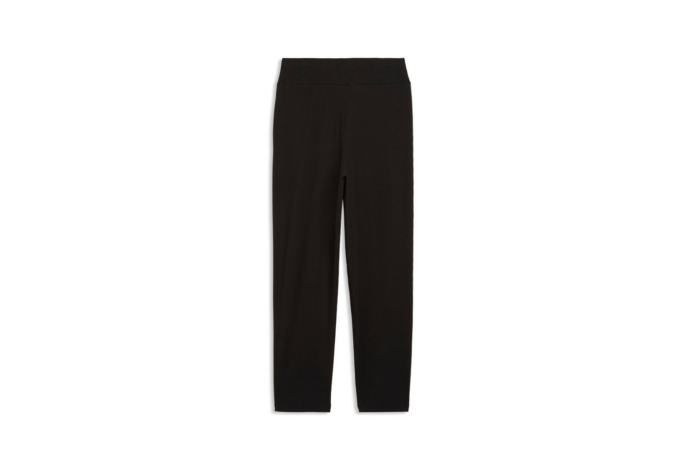 PUMA Trainingshose ESS ELEVATED HIGH WAIST STRAIGHT LEG RIB PANTS G Regular Fit, sportlicher Stil, hoher Bund, gerades Bein