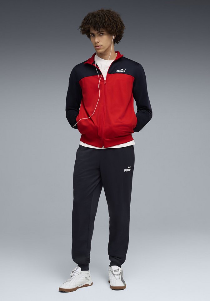 PUMA Trainingsanzug POLY COLORBLOCK SUIT (2-tlg), ohne Kapuze