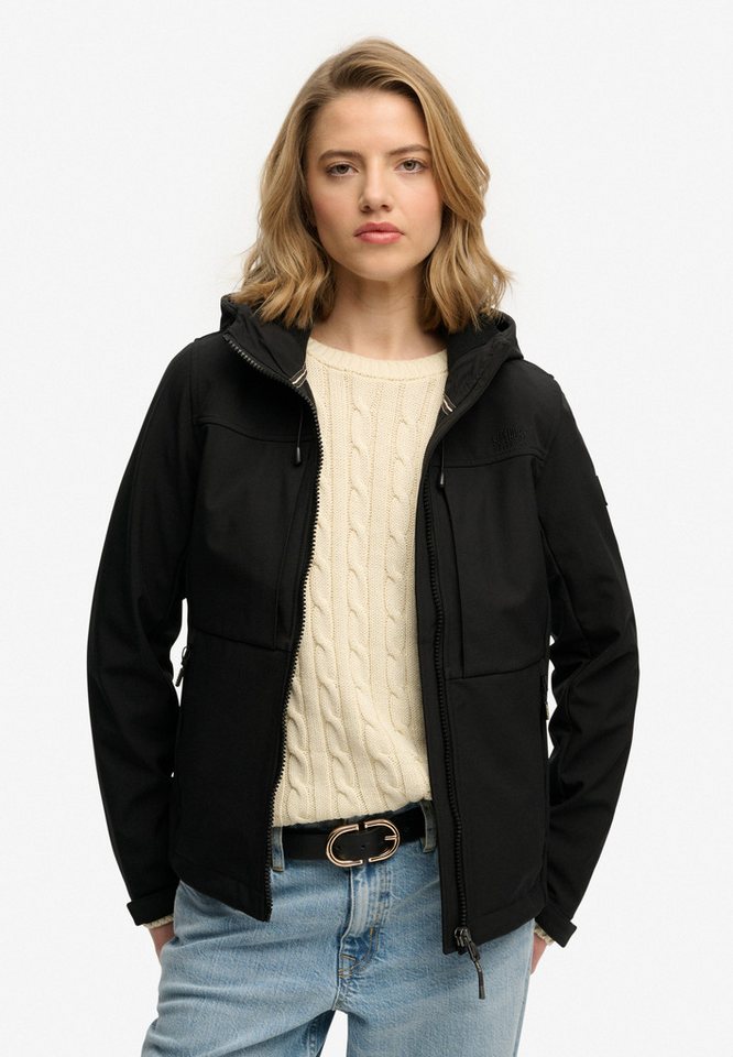Superdry Outdoorjacke HOODED CLASSIC TREKKER JACKET mit Materialmix aus Polyester und Elasthan, Slim Fit Bild 5