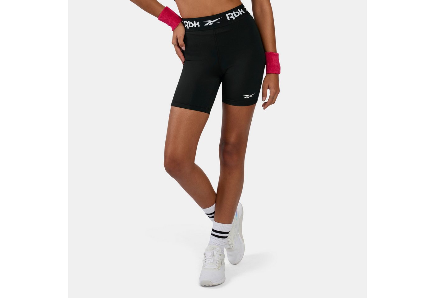 Reebok Trainingsshorts ID TRAIN RUCHED BIKER SHORTS aus Polyester und Elasthan, bequeme Passform, in den Größen XS bis XXL Bild 2