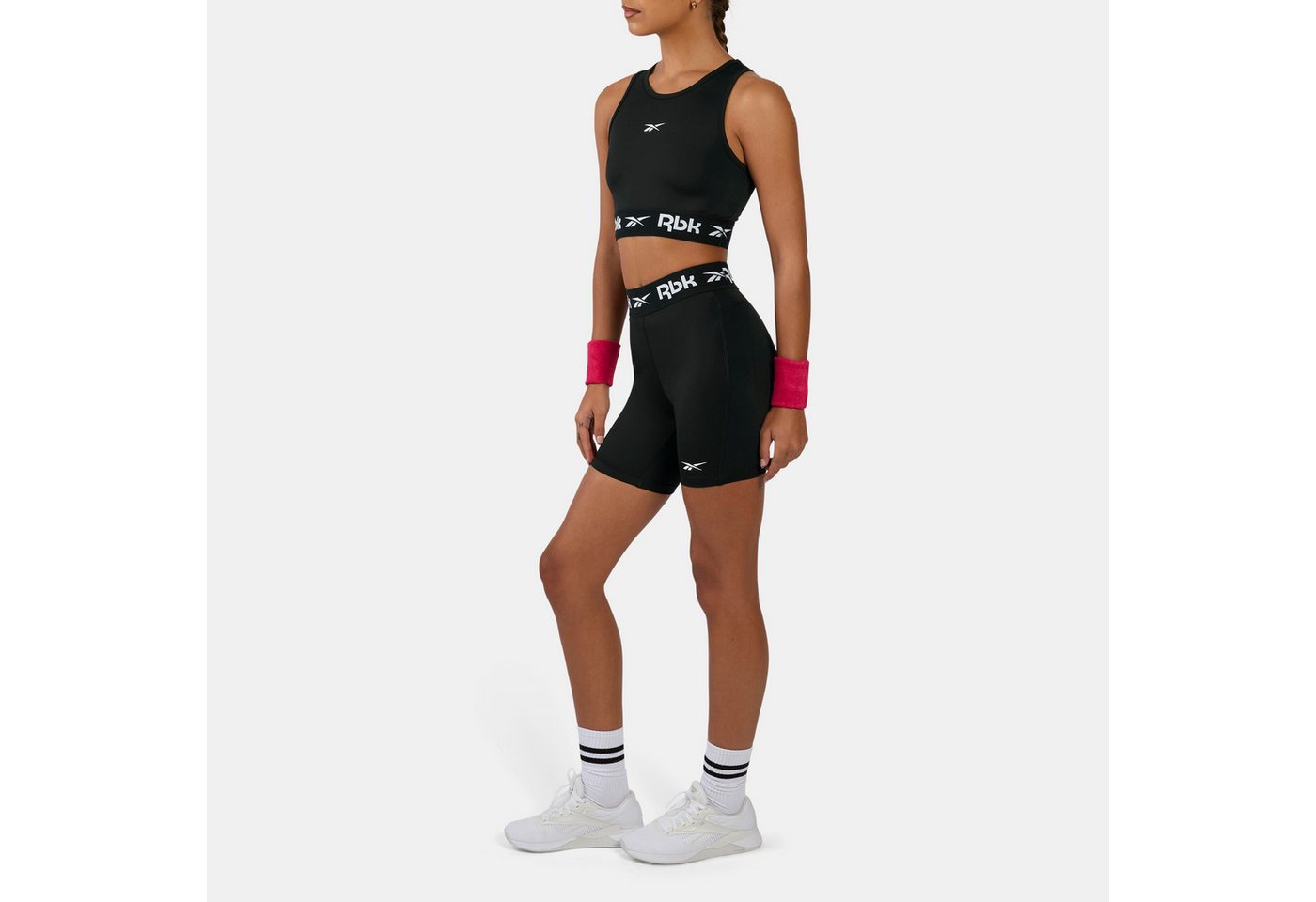 Reebok Trainingsshorts ID TRAIN RUCHED BIKER SHORTS aus Polyester und Elasthan, bequeme Passform, in den Größen XS bis XXL Bild 4