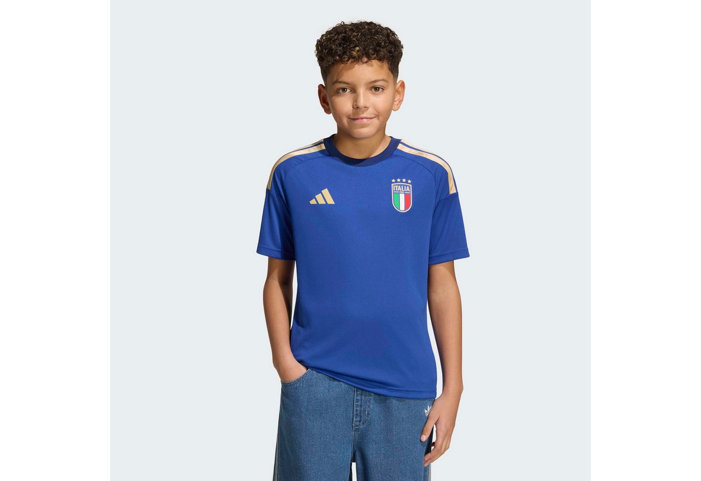 adidas Performance Fußballtrikot FIGC H JSY FANY Kinder Fußballtrikot, ohne Verschluss, aus Polyester Bild 2