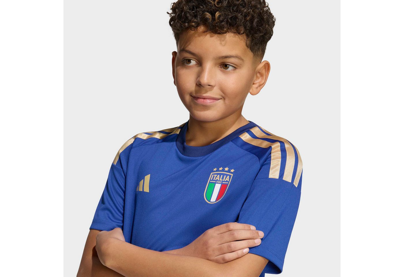 adidas Performance Fußballtrikot FIGC H JSY FANY Kinder Fußballtrikot, ohne Verschluss, aus Polyester Bild 3
