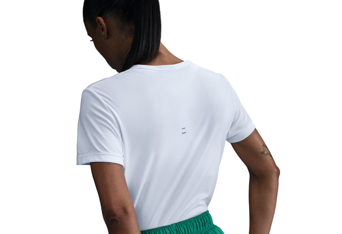 Nike Laufshirt W NK TEMPO DF SS TOP mit reflektierendem Logo, atmungsaktiv, schnell trocknend Bild 3