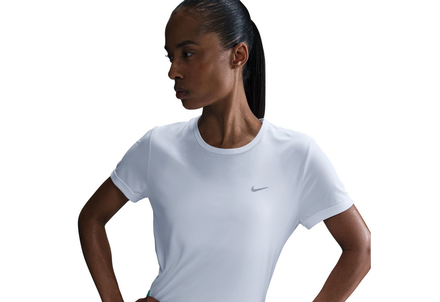 Nike Laufshirt W NK TEMPO DF SS TOP mit reflektierendem Logo, atmungsaktiv, schnell trocknend Bild 5