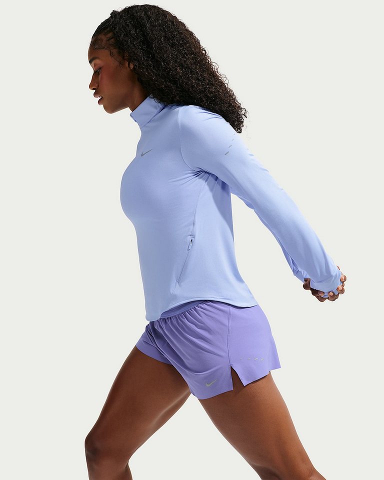 Nike Lauftop W NK SWIFT DF UV HZ TOP hochschließender Kragen, mit Reißverschluss, atmungsaktives Material Bild 5