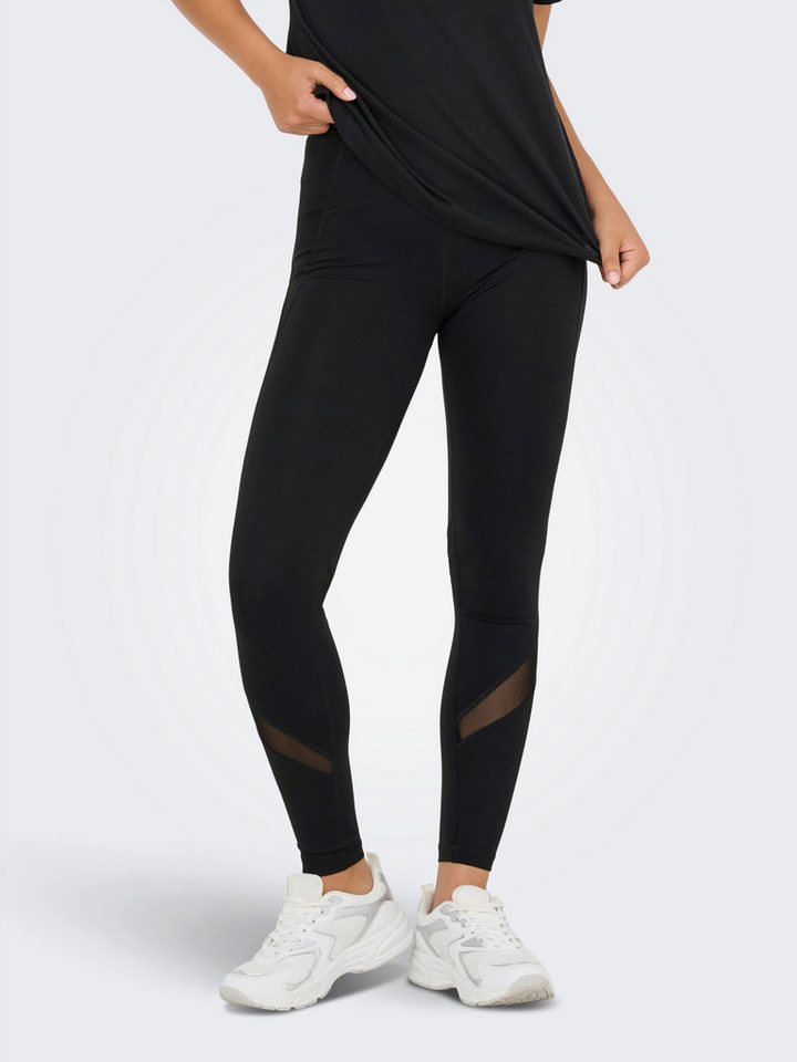 ONLY Play Funktionstights ONPRYA-3-POSH HW PCK TIGHTS NOOS mit Markenlabel, aus Nylon und Elasthan, elastisch, atmungsaktiv