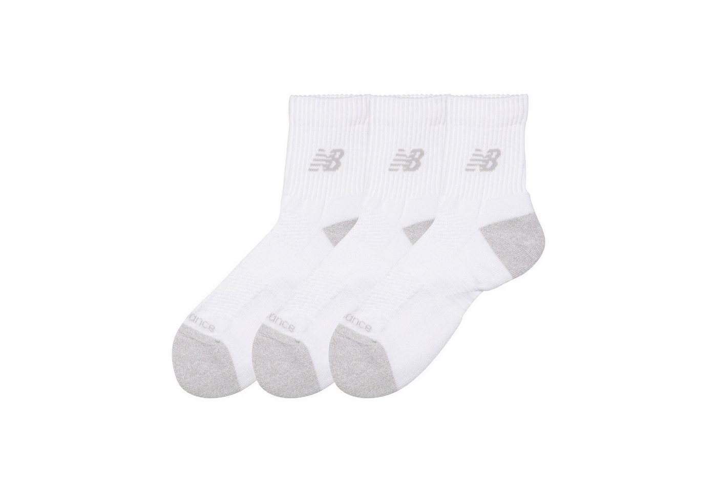 New Balance Sportsocken ACTIVE QTR SOCKS 3 PACK (3-Paar) strapazierfähige Quarter-Socken, 3er-Pack, mit trockenem Tragegefühl Bild 4