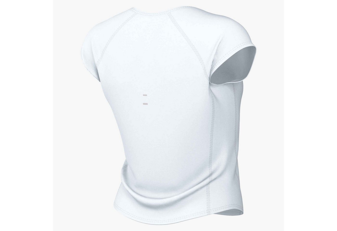 Nike Lauftop W NK TEMPO SWOOSH RUN DF SS mit Rundhalsausschnitt, normale Länge, ohne Verschluss, aus Polyester
