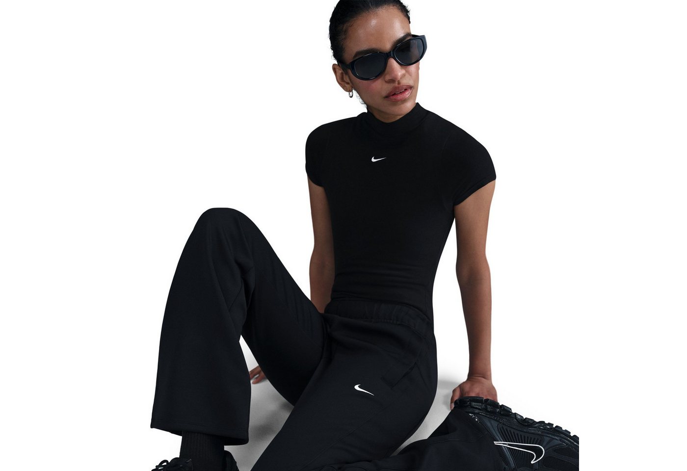 Nike Sportswear Sporthose W NSW NK WR MR POLY KNIT PNT aus Polyester und Elasthan, erhältlich in den Größen XS bis XXL Bild 5