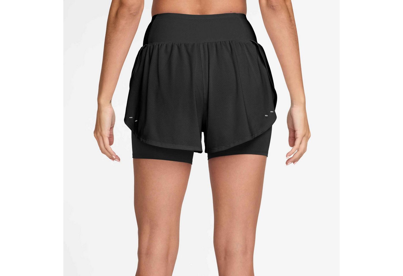 Nike Laufshorts W NK TEMPO FLW MSH DF 2N1 SHRT ohne Verschluss, aus Mesh, mit Dri-FIT Technologie