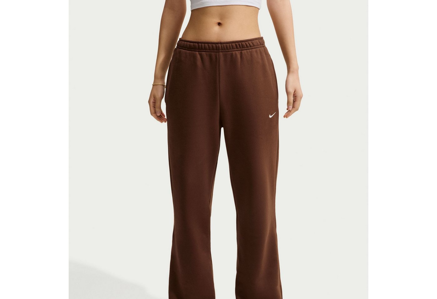 Nike Sportswear Sporthose W NK STDO FLC MW MR STD OH PNT weites Bein, aus Baumwolle und Polyester Bild 4