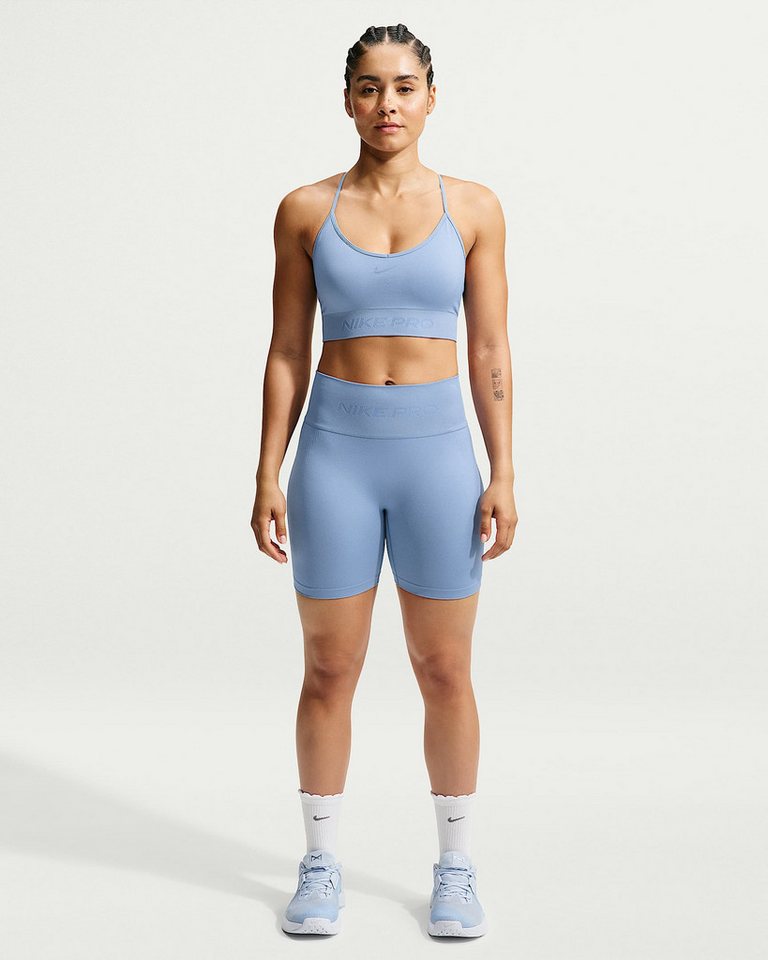 Nike Trainingstights Nike Pro Seamless Women's Dri-FIT High-Waisted 5" Biker Shorts nahtloses Design, hoher Bund