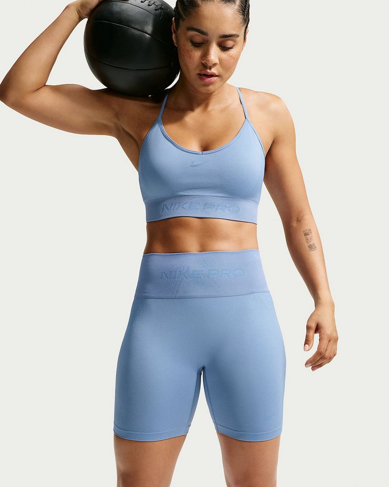 Nike Trainingstights Nike Pro Seamless Women's Dri-FIT High-Waisted 5" Biker Shorts nahtloses Design, hoher Bund Bild 2