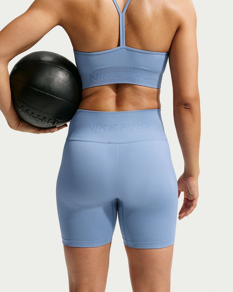 Nike Trainingstights Nike Pro Seamless Women's Dri-FIT High-Waisted 5" Biker Shorts nahtloses Design, hoher Bund Bild 4