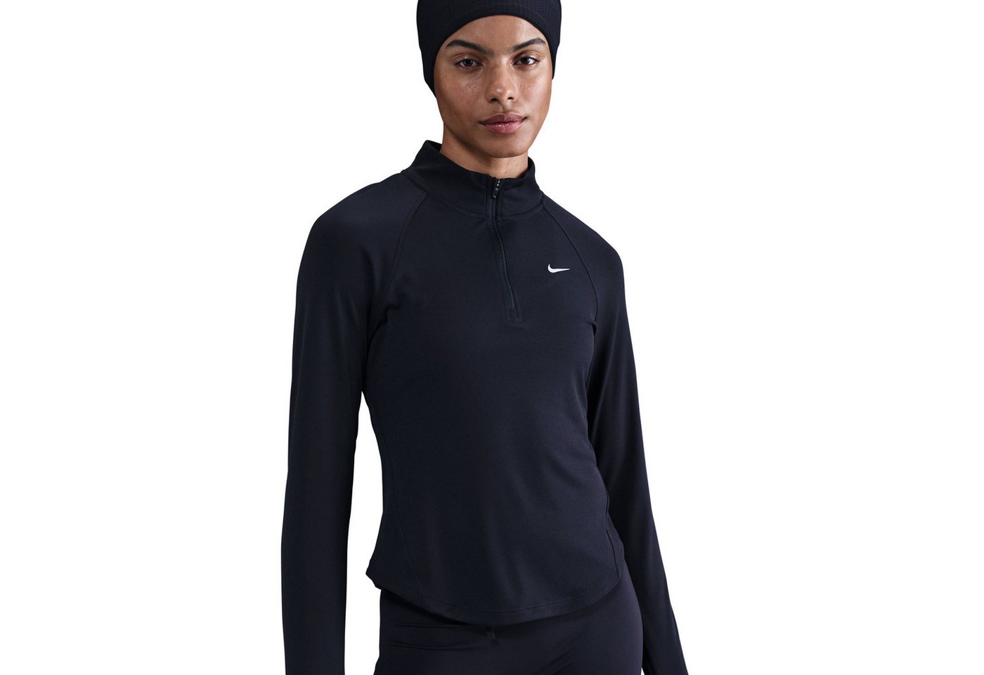 Nike Lauftop W NK TEMPO SWSH HBR DF HZ TOP mit Halbreißverschluss, schweißableitend Bild 3