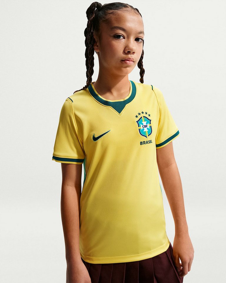 Nike Fußballtrikot Brasilien 2026 Heimtrikot – Stadion‑Replika für Kinder Für Kinder und Jugendliche Bild 2