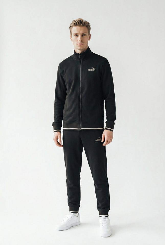 PUMA Trainingsanzug METALLIC FULL-ZIP TRACKSUIT TR CL (2-tlg), mit Reißverschluss, ohne Kapuze, aus Sweatware-Material