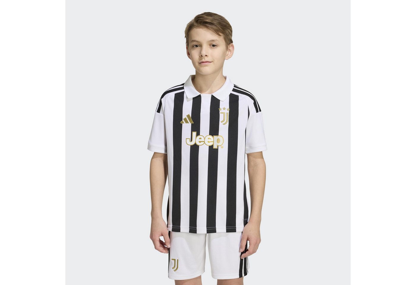 adidas Performance Fußballtrikot JUVENTUS TURIN 26/27 KIDS HEIMTRIKOT mit Climacool Technologie, mit traditionellem Kragen, mit 3-Streifen Bild 4