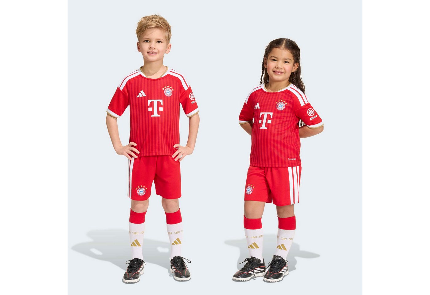 adidas Performance Trainingsanzug FCB H MINI (2-tlg), für junge Fußballfans, mit regulärem Schnitt, zweiteiliges Set Bild 2