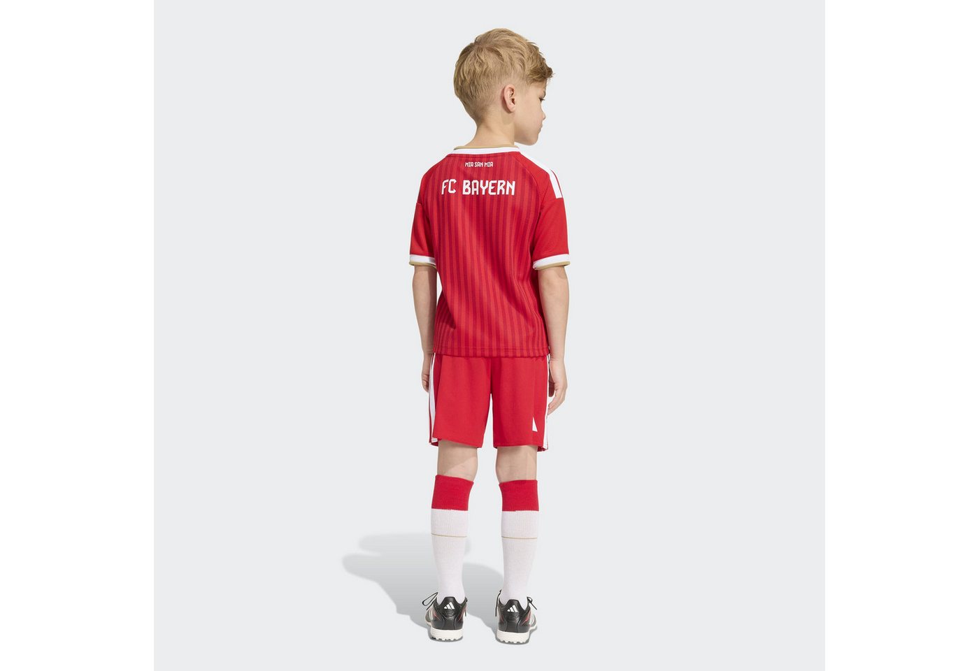 adidas Performance Trainingsanzug FCB H MINI (2-tlg), für junge Fußballfans, mit regulärem Schnitt, zweiteiliges Set Bild 3