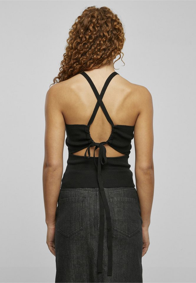 URBAN CLASSICS Yoga & Relax Shirt Urban Classics Damen Ladies Rib Knit Crossed Back Top (1-tlg) Bild 3