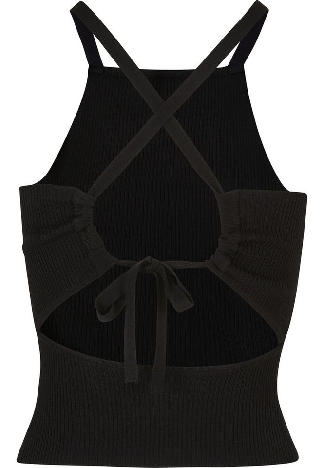 URBAN CLASSICS Yoga & Relax Shirt Urban Classics Damen Ladies Rib Knit Crossed Back Top (1-tlg) Bild 4