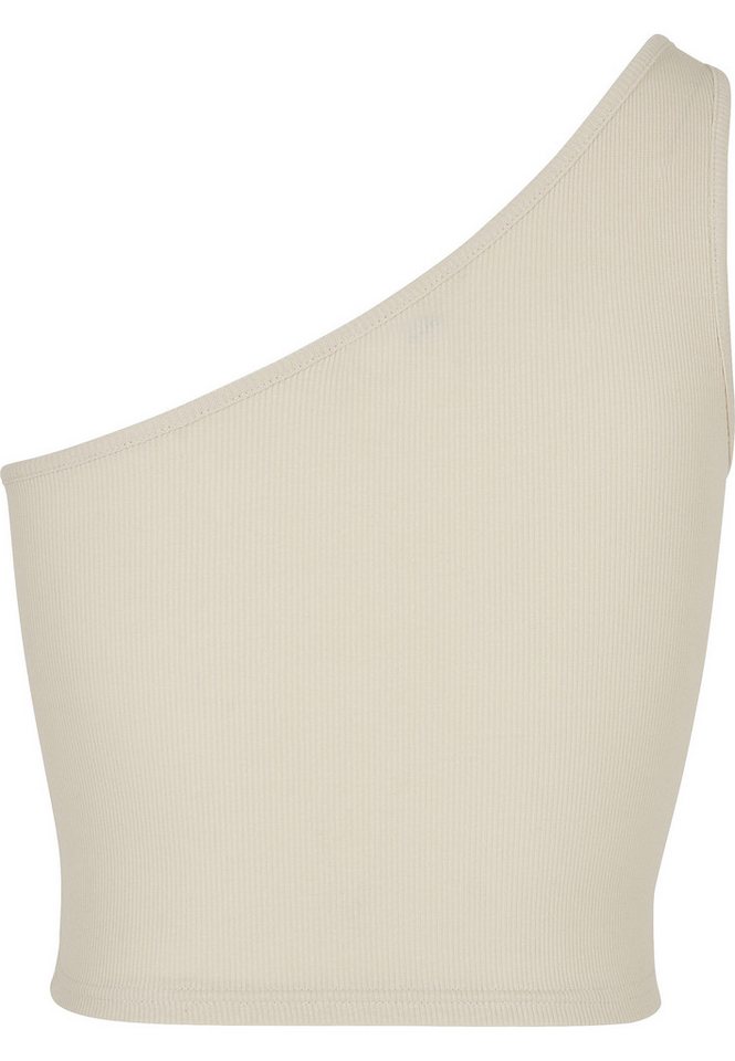 URBAN CLASSICS Yoga & Relax Shirt Urban Classics Damen Ladies Cropped Asymmetric Top (1-tlg)