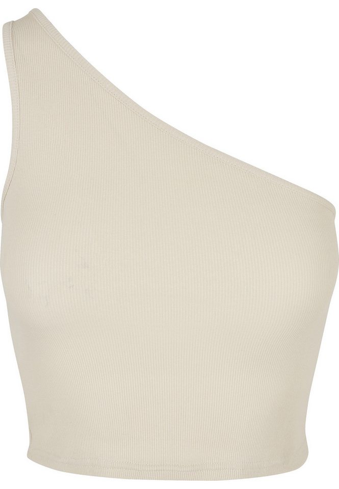 URBAN CLASSICS Yoga & Relax Shirt Urban Classics Damen Ladies Cropped Asymmetric Top (1-tlg) Bild 2