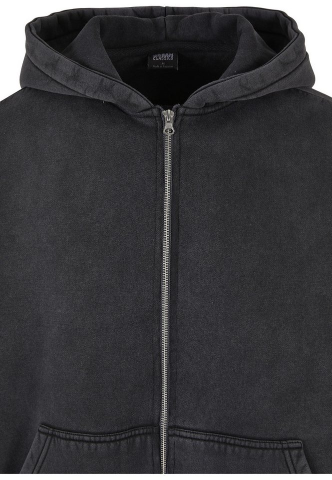 URBAN CLASSICS Neopren-Hoodie Urban Classics Herren Heavy Stone Washed 90's Zip Hoodie (1-tlg)