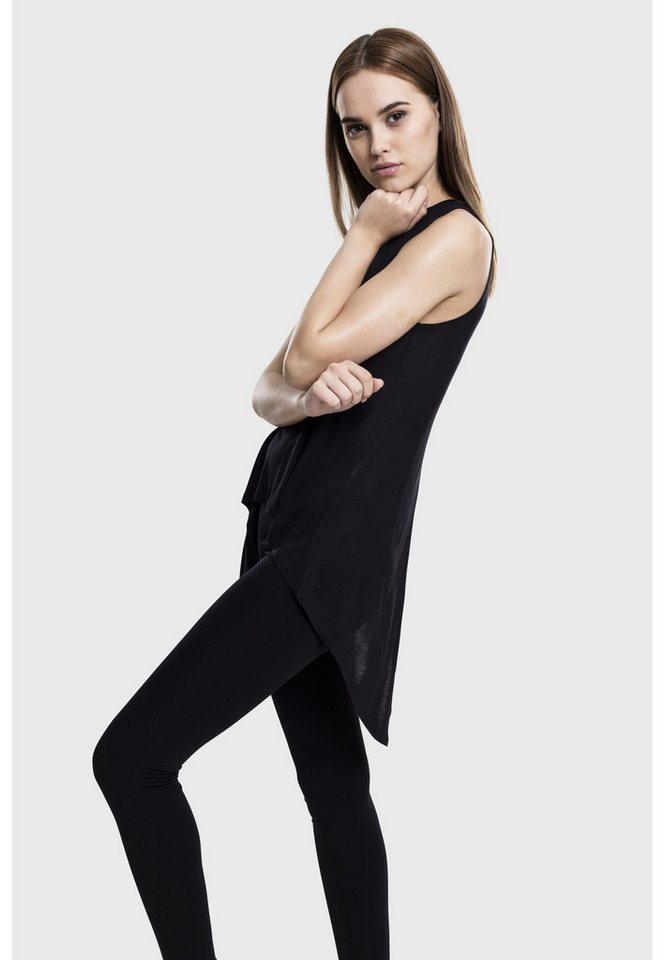 URBAN CLASSICS Yoga & Relax Shirt Urban Classics Damen Ladies HiLo Viscose Top (1-tlg)