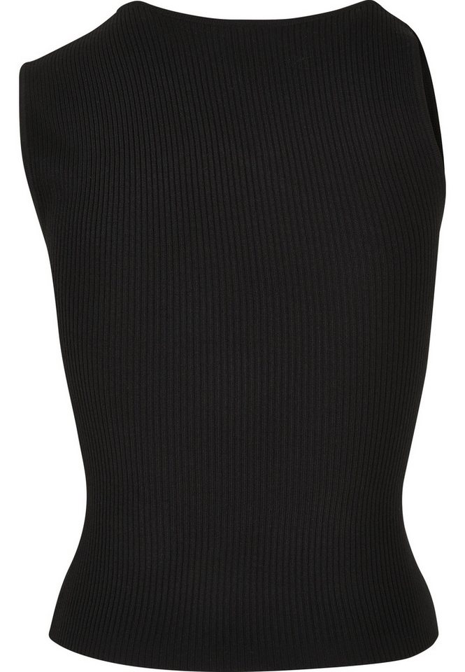 URBAN CLASSICS Yoga & Relax Shirt Urban Classics Damen Ladies Rib Knit Asymmetric Top (1-tlg) Bild 2