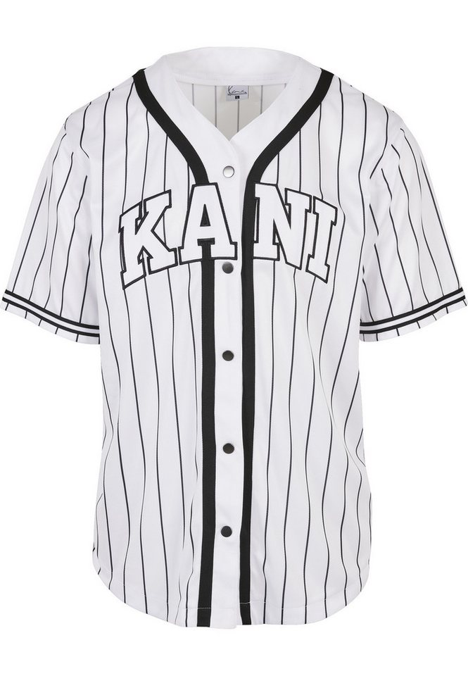 Karl Kani Netzshirt Karl Kani Herren KM221-115-2 Serif Pinstripe Baseball Shirt (1-tlg) Bild 2