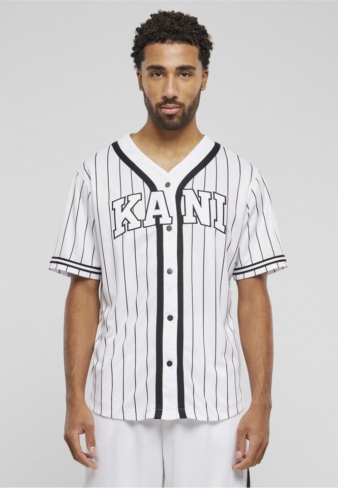 Karl Kani Netzshirt Karl Kani Herren KM221-115-2 Serif Pinstripe Baseball Shirt (1-tlg) Bild 3