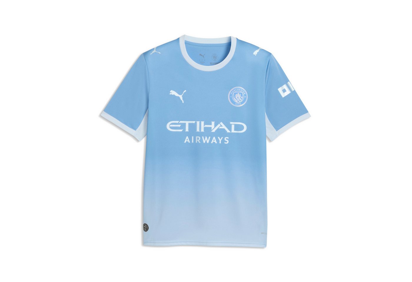 PUMA Fußballtrikot MCFC HOME JERSEY REPLICA für Erwachsene, mit Rundhalsausschnitt, kurzärmelig, atmungsaktiv