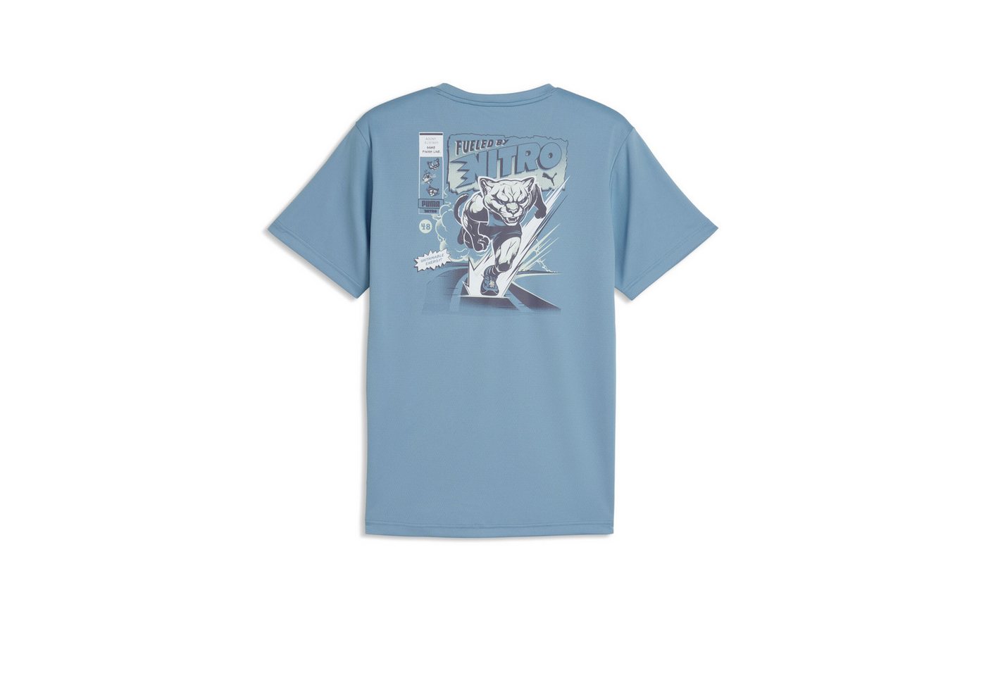 PUMA Laufshirt M RUN NITRO GRAPHIC TEE mit Rundhalsausschnitt, atmungsaktiv, schnelltrocknend