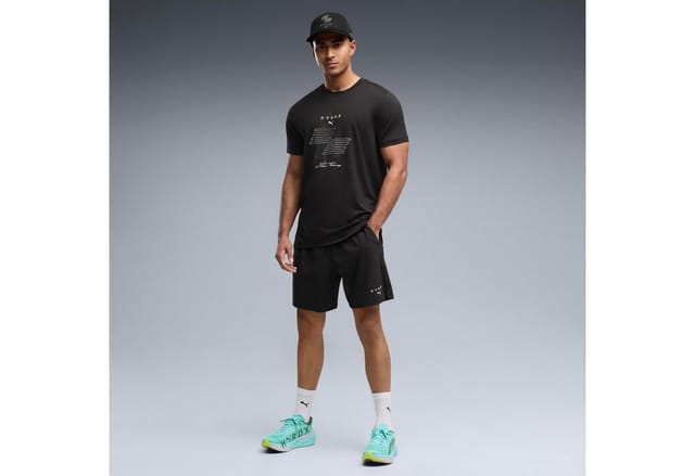 PUMA Trainingsshirt M X HYROX CLOUDSPUN THERMOADAPT TEE Regular Fit, Kurzarmdesign, atmungsaktiv, schnell trocknend