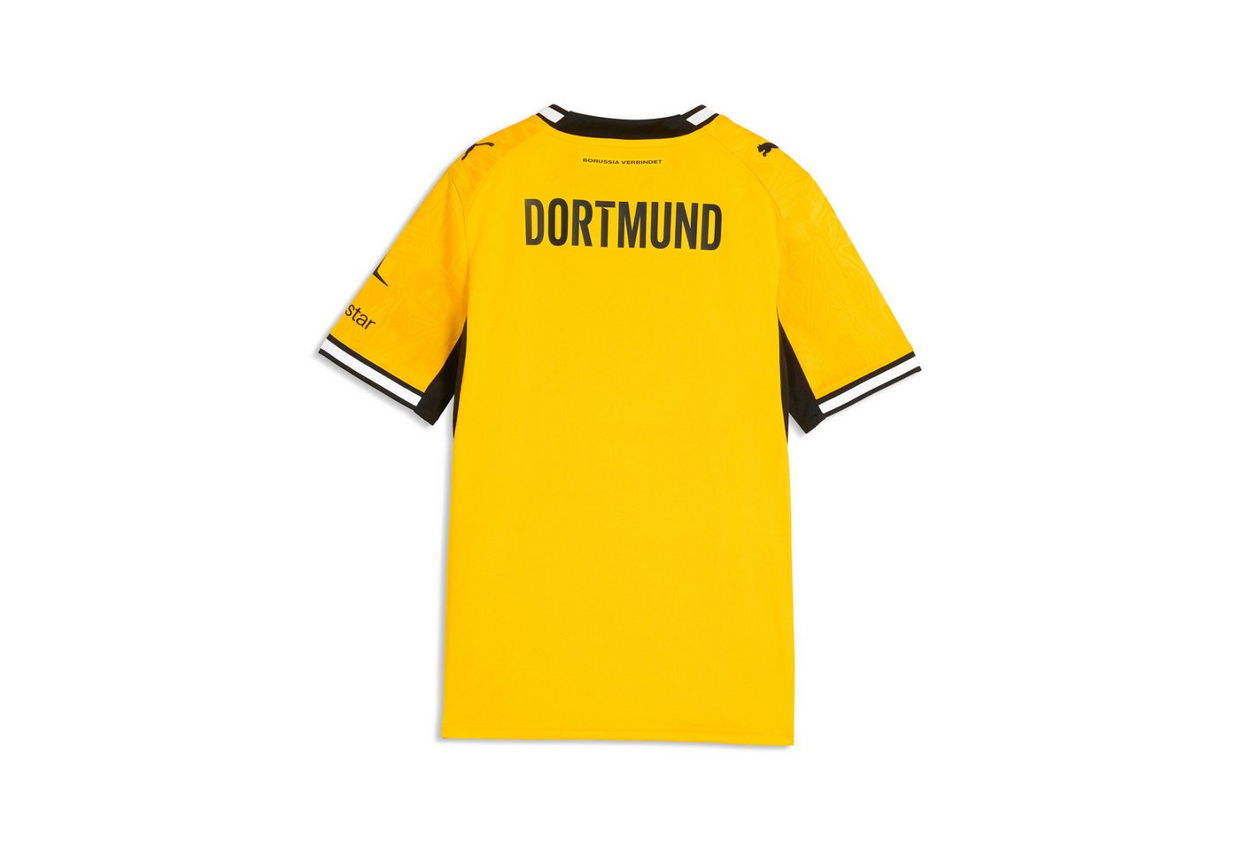 PUMA Fußballtrikot BVB HOME JERSEY REPLICA JR für Jugendliche, mit Print-Applikationen, atmungsaktiv