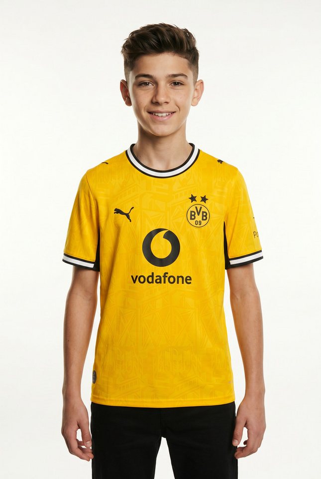 PUMA Fußballtrikot BVB HOME JERSEY REPLICA JR für Jugendliche, mit Print-Applikationen, atmungsaktiv Bild 2